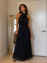 Load image into Gallery viewer, Vince Camuto Jumpsuit Shine Striped Halter Jumpsuit
