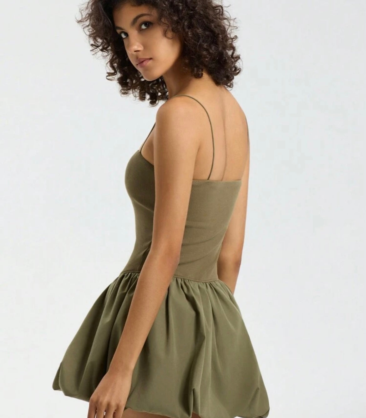 Military Green Bubble Dress Stylistpick Clothing Military Green Bubble Dress Stylistpick Clothing