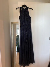 Load image into Gallery viewer, Vince Camuto Jumpsuit Shine Striped Halter Jumpsuit
