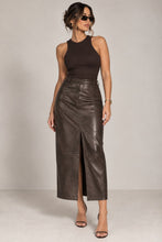 Load image into Gallery viewer, Zara Faux Leather Midi Skirt
